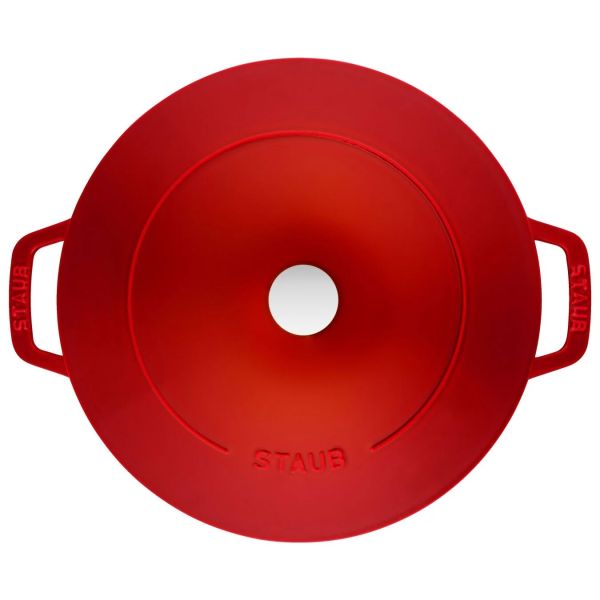 Staub La Cocotte Kochtopfset, 2-tlg rund Gusseisen Kirsch-Rot Kochtopf Topf