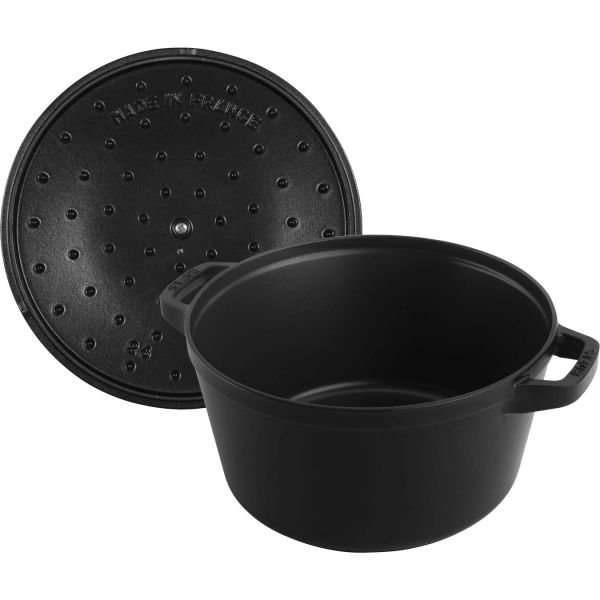 Staub La Cocotte Kochtopfset, 3-tlg rund Gusseisen Schwarz