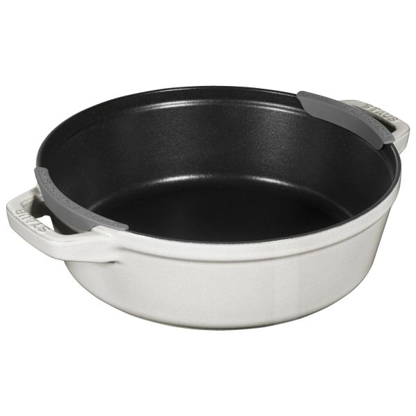 Staub La Cocotte Kochtopfset, 3-tlg rund Gusseisen Weisser Trüffel