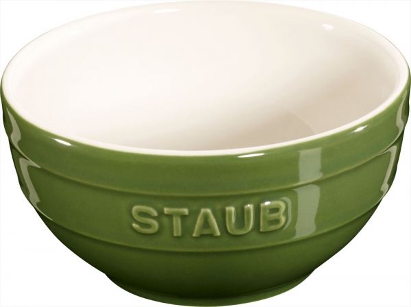 Staub Keramik 6 er Set Schale Schüssel Desertschale, klein basilikumgrün 12 cm Ceramic