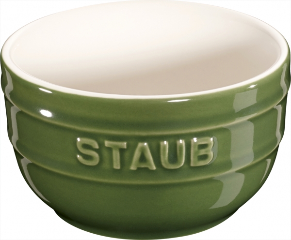 Staub Keramik 6 er Set Förmchenset Dipschale Dessertschale Schale basilikumgrün 8 cm Ceramic
