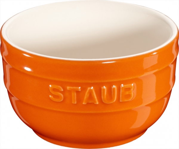 Staub Keramik 6 er Set Förmchenset Dipschale Dessertschale Schale orange 8 cm Ceramic