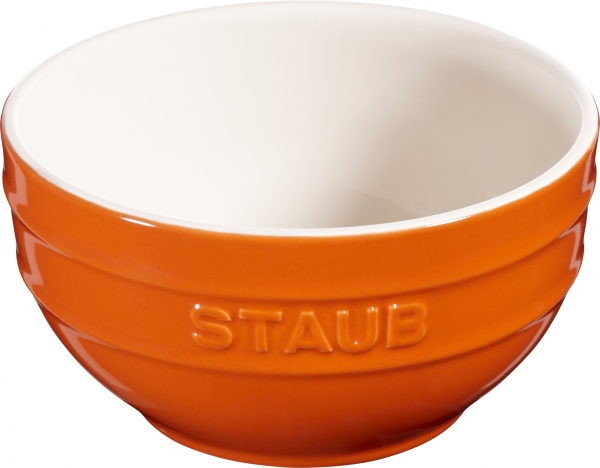 6er Set Staub Keramik Schüssel Schale Obstschüssel rund Orange 14cm