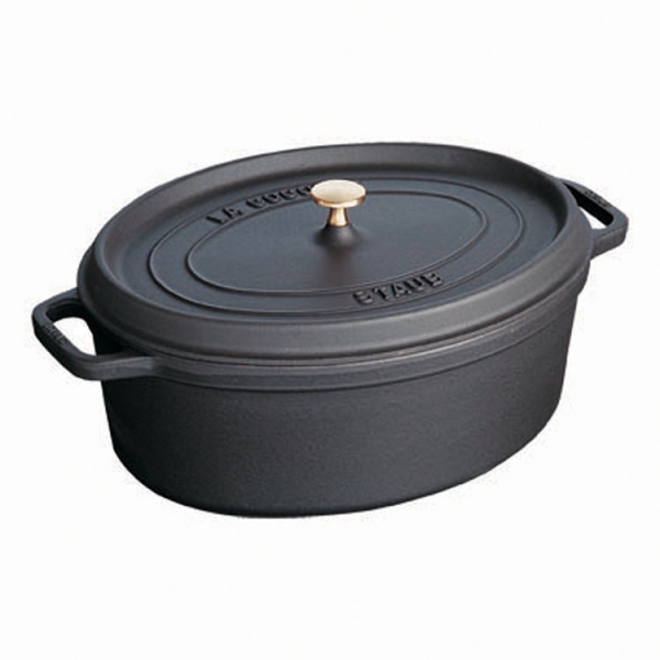 Staub Cocotte Bräter 23 cm schwarz oval