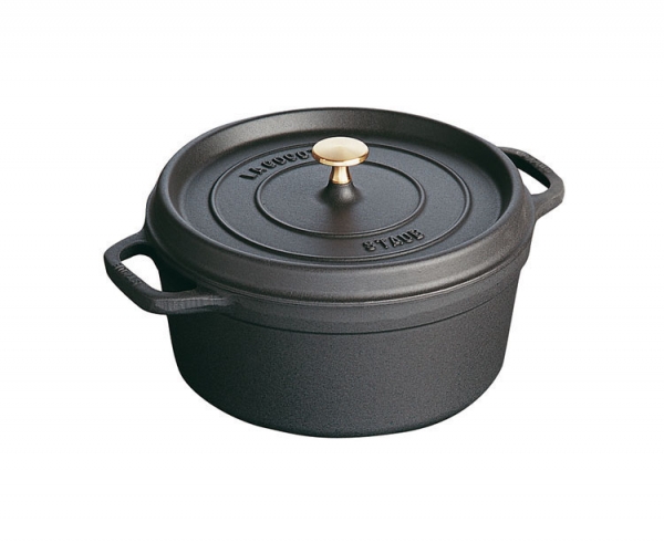 Staub Cocotte Bräter 24 cm schwarz rund