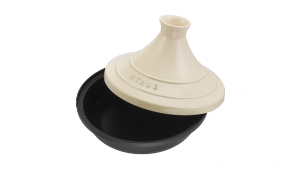 Staub Tajine 20 cm schwarz creme