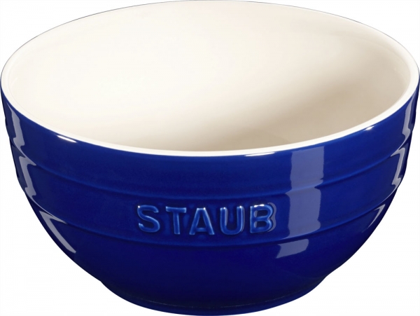 Staub Keramik Schale Schüssel Desertschale, groß dunkelblau 17 cm Ceramic