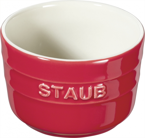 Staub Keramik 2er Set XS Mini Förmchen Ramekin Dessertschale rund Kirschrot 8 cm