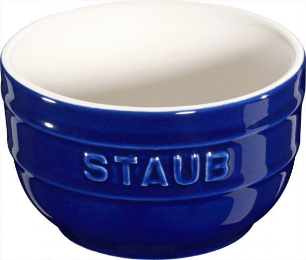 Staub Keramik 2 er Förmchenset Dipschale Dessertschale Schale dunkelblau 8 cm Ceramic