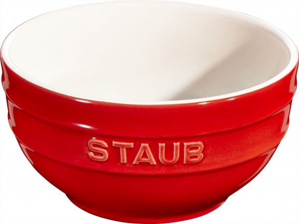 Staub Keramik Schüssel Schale Obstschüssel rund Kirschrot 14cm