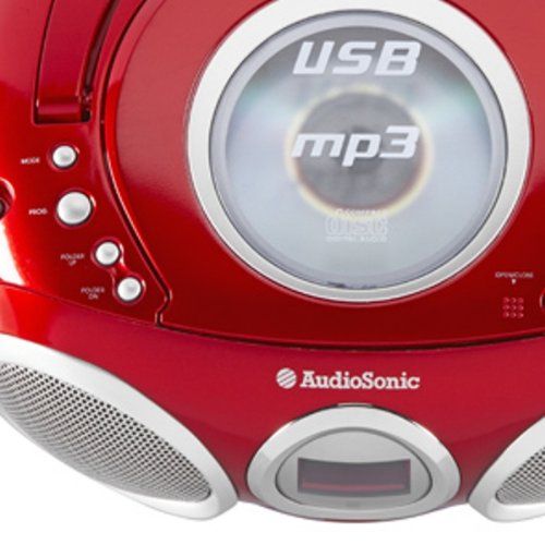 AudioSonic CD-570 CD Stereoradio (MP3, USB 2.0) rot