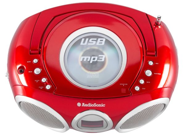 AudioSonic CD-570 CD Stereoradio (MP3, USB 2.0) rot