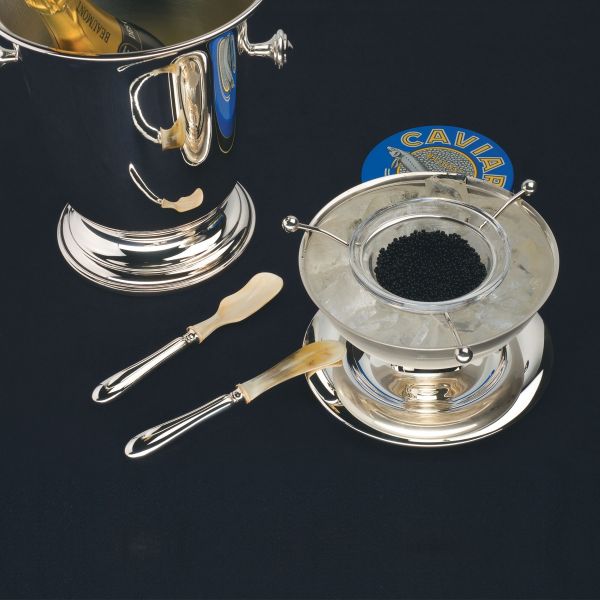 Wilkens Kaviarschaufel mit Hornvorderteil in180g Royal Versilberung
