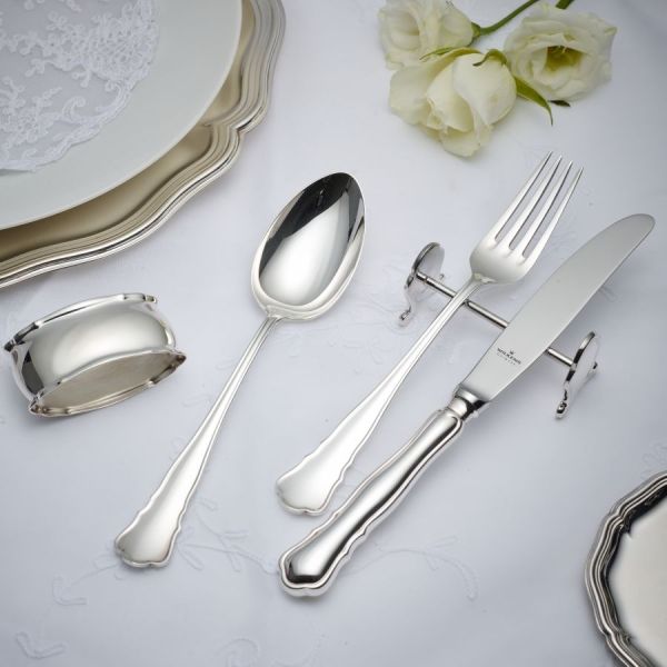 Wilkens Silberbesteck Set 24-teilig Chippendale in 925 Sterlingsilber