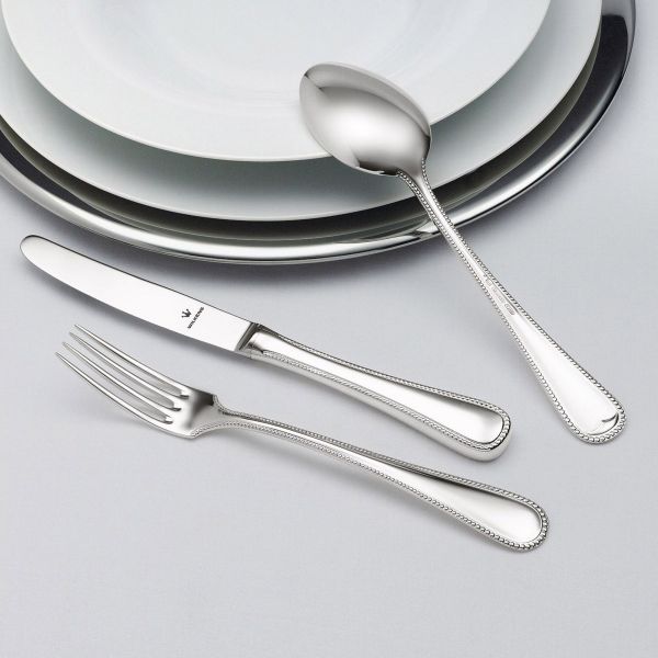 Wilkens Silberbesteck Set 30-teilig Perlstab Louis XVI in 925 Sterlingsilber