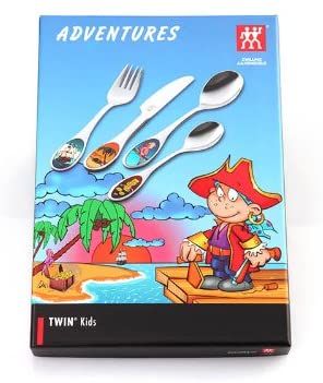 Zwilling Adventures 
4-tlg. Kinderbesteck 215x150x25 mm