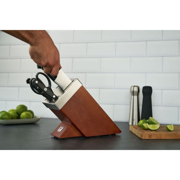 ZWILLING Gourmet Selbstschärfender Messerblock, 7-tlg Braun Chocolate Braun