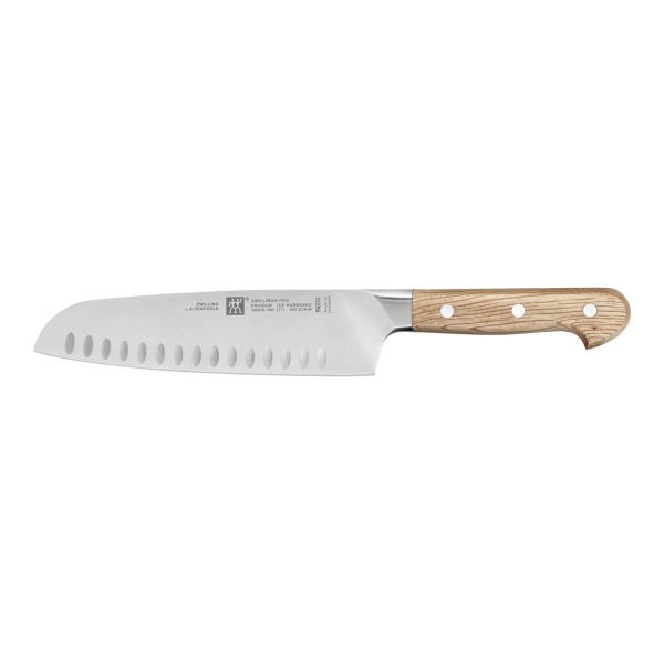 ZWILLING Pro Wood Santokumesser, Messer Küchenmesser 14 cm Natur Stein Eiche Holz Griff