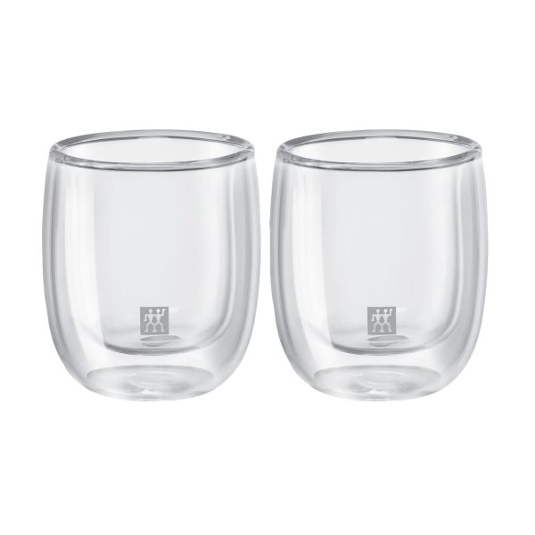 ZWILLING Sorrento Doppelwandiges Glas, Espresso, 80 ml / 2-tlg hochwertiges Borosilikatglas