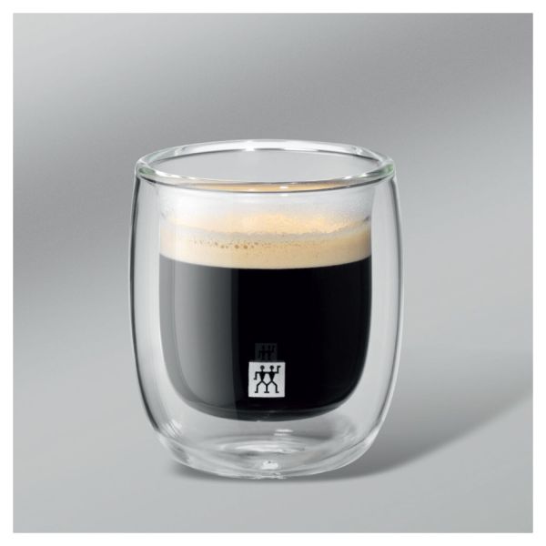 ZWILLING Sorrento Doppelwandiges Glas, Espresso, 80 ml / 2-tlg hochwertiges Borosilikatglas