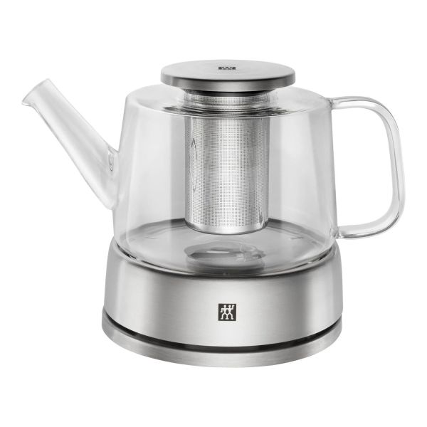ZWILLING Sorrento Teekanne mit Stövchen, 800 ml Transparent hochwertiges Borosilikatglas