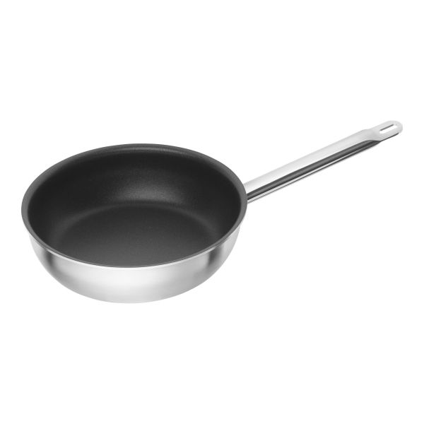 ZWILLING Pro Bratpfanne 24 cm, 18/10 Edelstahl, Silber-Schwarz alle Herdarten