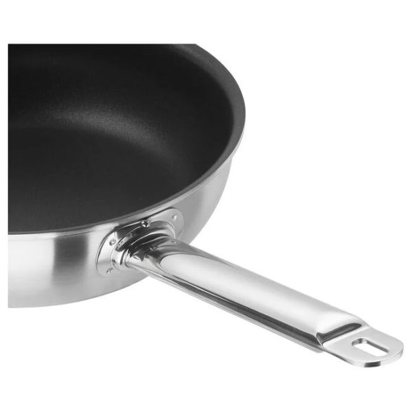ZWILLING Pro Bratpfanne 24 cm, 18/10 Edelstahl, Silber-Schwarz alle Herdarten