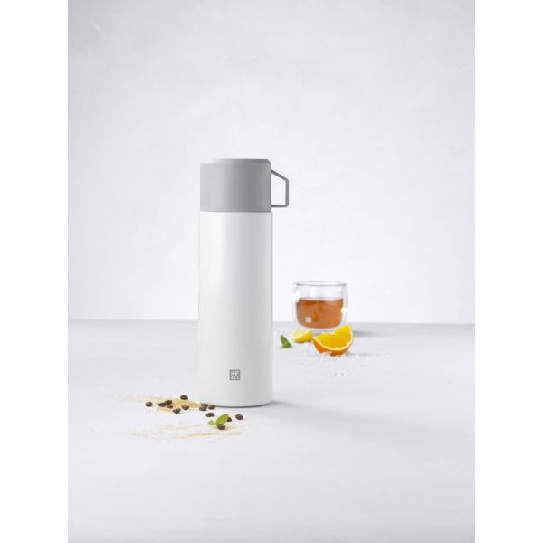 ZWILLING Thermo Isolierflasche, 1 l Weiß Silber-Weiß