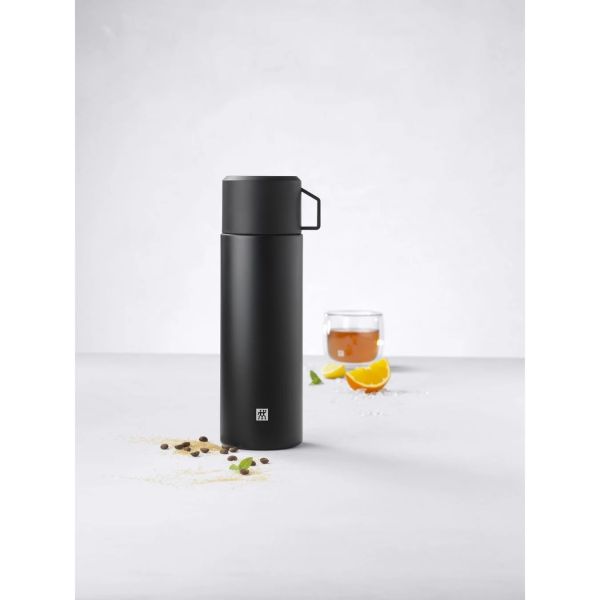 ZWILLING Thermo Isolierflasche, 1 l Schwarz Schwarz