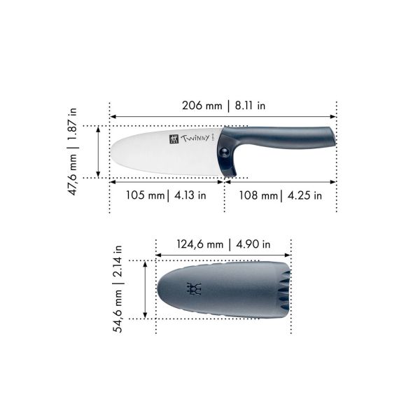 ZWILLING TWINNY Kinderkochmesser 10 cm, Blau  Edelstahl  ab 3 Jahren geeignet