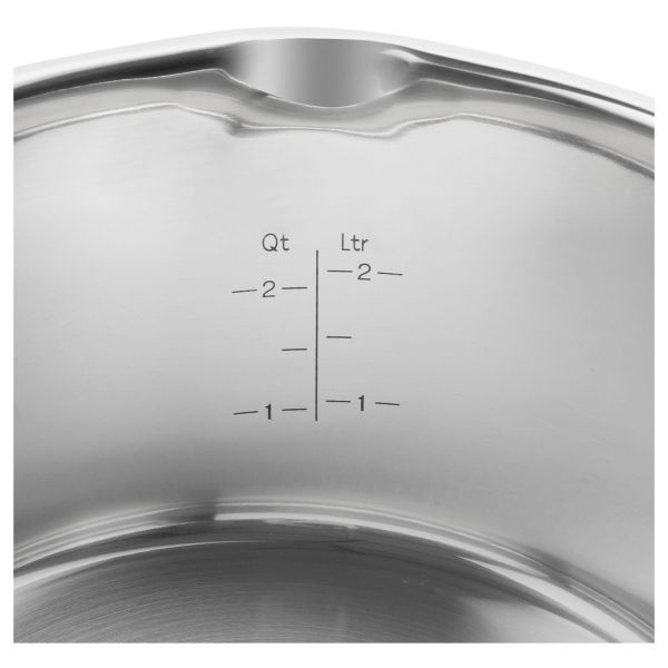 ZWILLING Simplify Kochtopf, 20 cm rund Edelstahl Silber-Schwarz