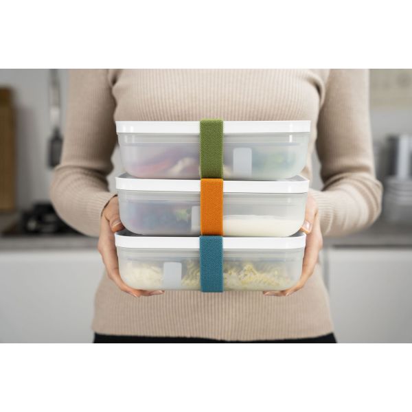 ZWILLING Fresh & Save Vakuum Lunchbox Set, L flach / 6-tlg, Kunststoff, Semitransparent-Grau