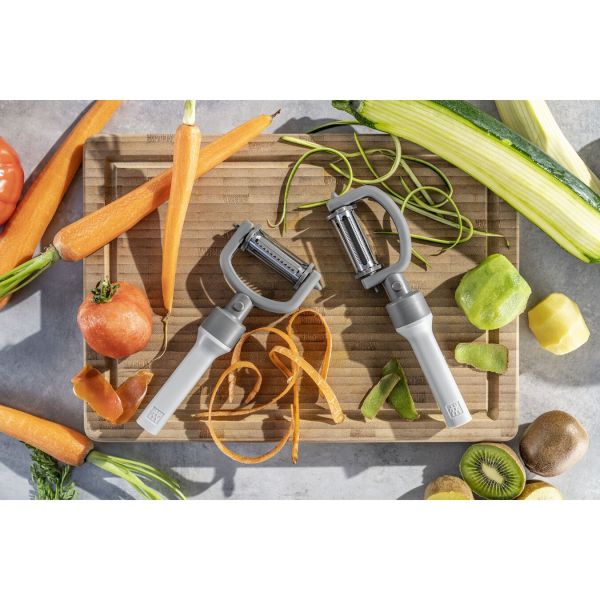 ZWILLING Z-Cut 5-in-1 Sparschäler Schäler, Grau Kunststoff Rostfrei und spülmaschinengeeignet