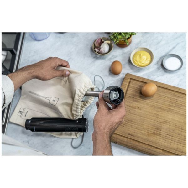 ZWILLING Enfinigy Stabmixer, DC Motor,Schwarz Winglet-Klinge Piranha-Zahnung