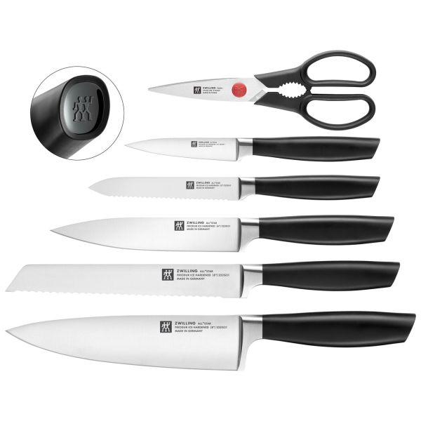 ZWILLING All * Star Messerblockset mit KiS Technologie 7-tlg, Weiß Eisgehärtet