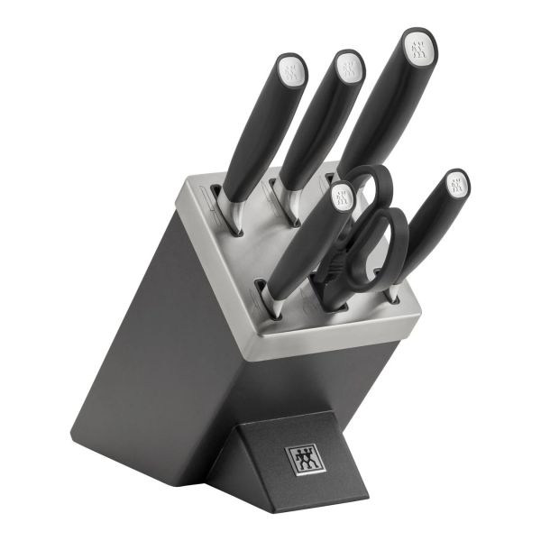 ZWILLING All * Star Messerblockset mit KiS Technologie 7-tlg, Anthrazit Eisgehärtet Küchenmesser