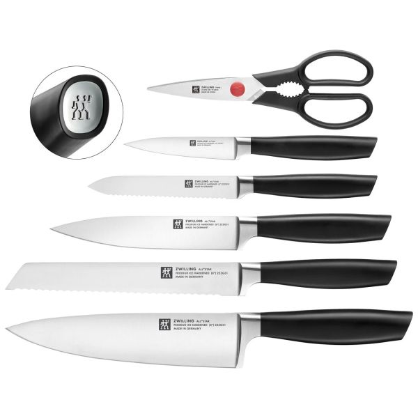 ZWILLING All * Star Messerblockset mit KiS Technologie 7-tlg, Kochmesser Küchenmesser Weiß