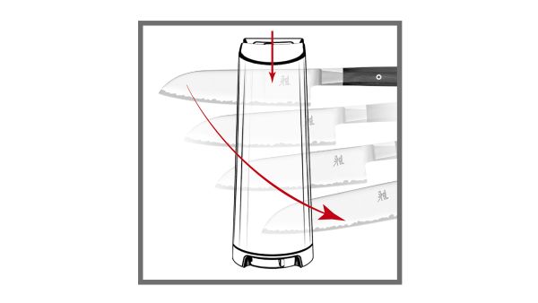 ZWILLING V-Edge Keramik-Schleifleisten Messerschärfer 8 cm professionelles Nachschärfen