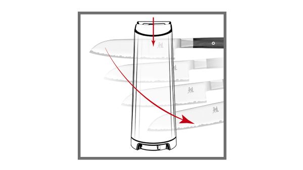 ZWILLING V-Edge Keramik-Schleifleisten  Messerschärfer 8 cm professionelles Nachschärfen