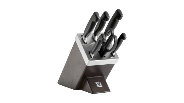 ZWILLING **** VIER STERNE Selbstschärfender Messerblock, 7-tlg no-color Chocolate Braun