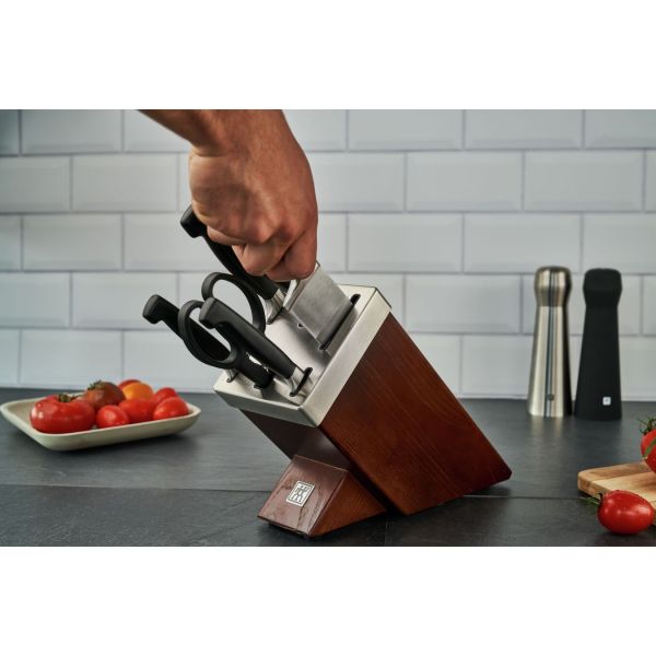 ZWILLING **** VIER STERNE Selbstschärfender Messerblock, 7-tlg no-color Chocolate Braun