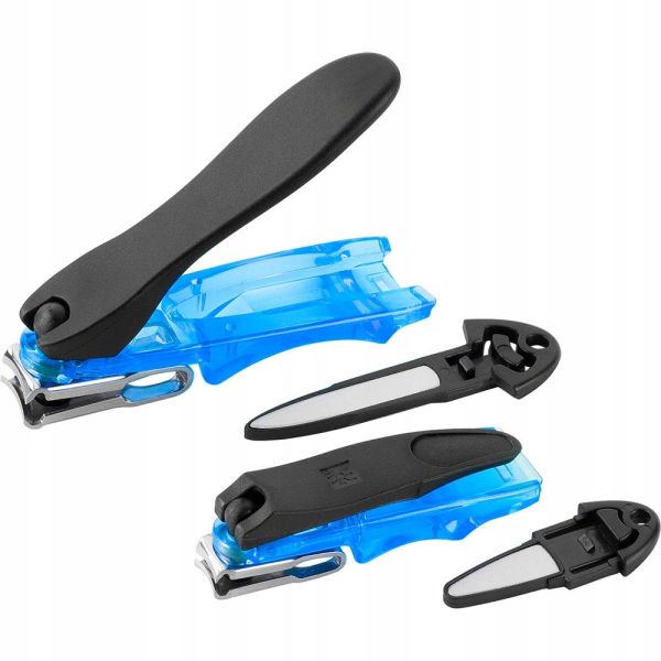 ZWILLING Classic INOX 2er Set Nagelknipser mit Nagelfeile blau Maniküre Pediküre