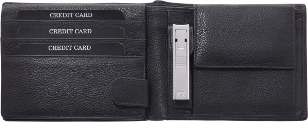 Zwilling TWINOX® Manicure Sets Portemonnaie Geldbörse Brieftasche mit Nagelknipser schwarz