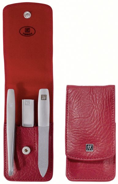 Zwilling Twinox Manicure Etui rot 3-tlg. Taschenetui