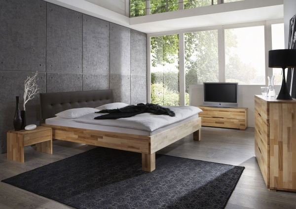 Massivholzbett Kernbuche geölt 160 x 200 cm Doppelbett Schlafzimmer