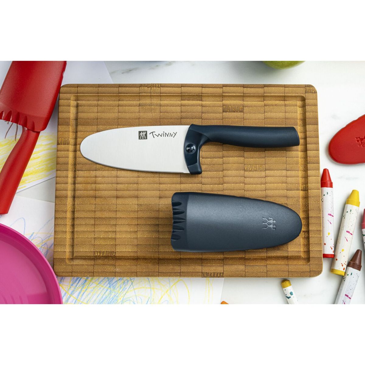 ZWILLING TWINNY Kinderkochmesser 10 cm, Rot Edelstahl ab 3 Jahren geeignet