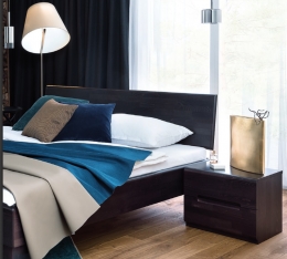 Massivholzbett Buche Wenge lackiert 160 x 200 cm Doppelbett Schlafzimmer