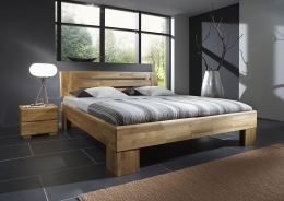 Massivholzbett Wildeiche Honig geölt 160 x 200 cm Doppelbett Schlafzimmer
