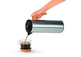 BEEM THERMAL JUG Isolierkanne - 1 L Edelstahl doppelwandiges Glaseinsatz