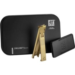 ZWILLING TWIN S Nagelknipser mit Metallbox, gold mattiertr Manicure Nagelplfege